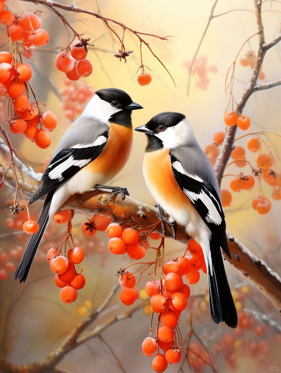 喜事临门-万事如意  喜鹊在中国文化中象征着吉祥,美好的事物,人们常