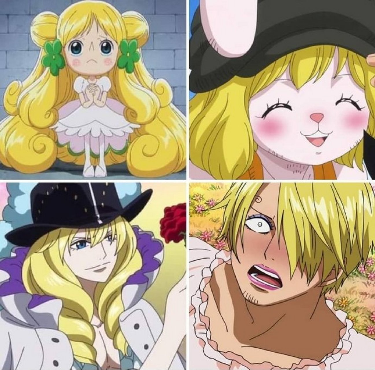 海贼王趣图# 这四位黄头发,有你喜欢的角色吗?