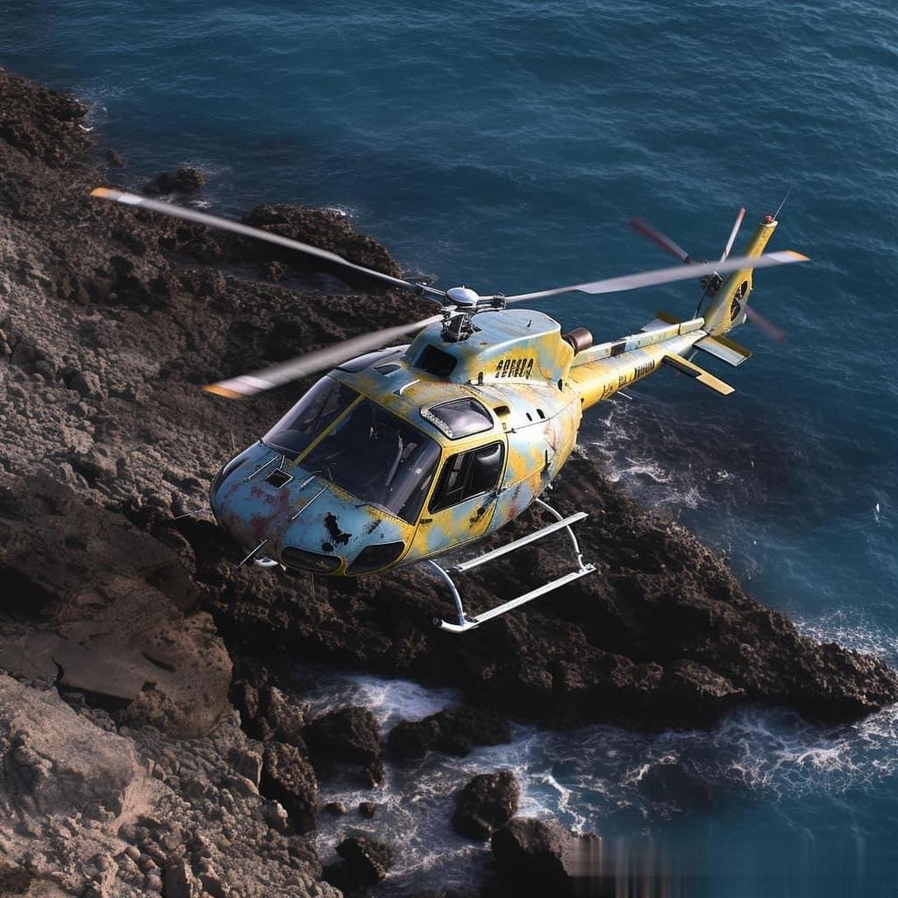 mj ai:海上直升机  作者rita huang