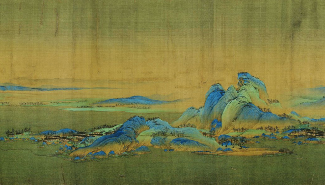 【中国名画】《千里江山图(局部)》