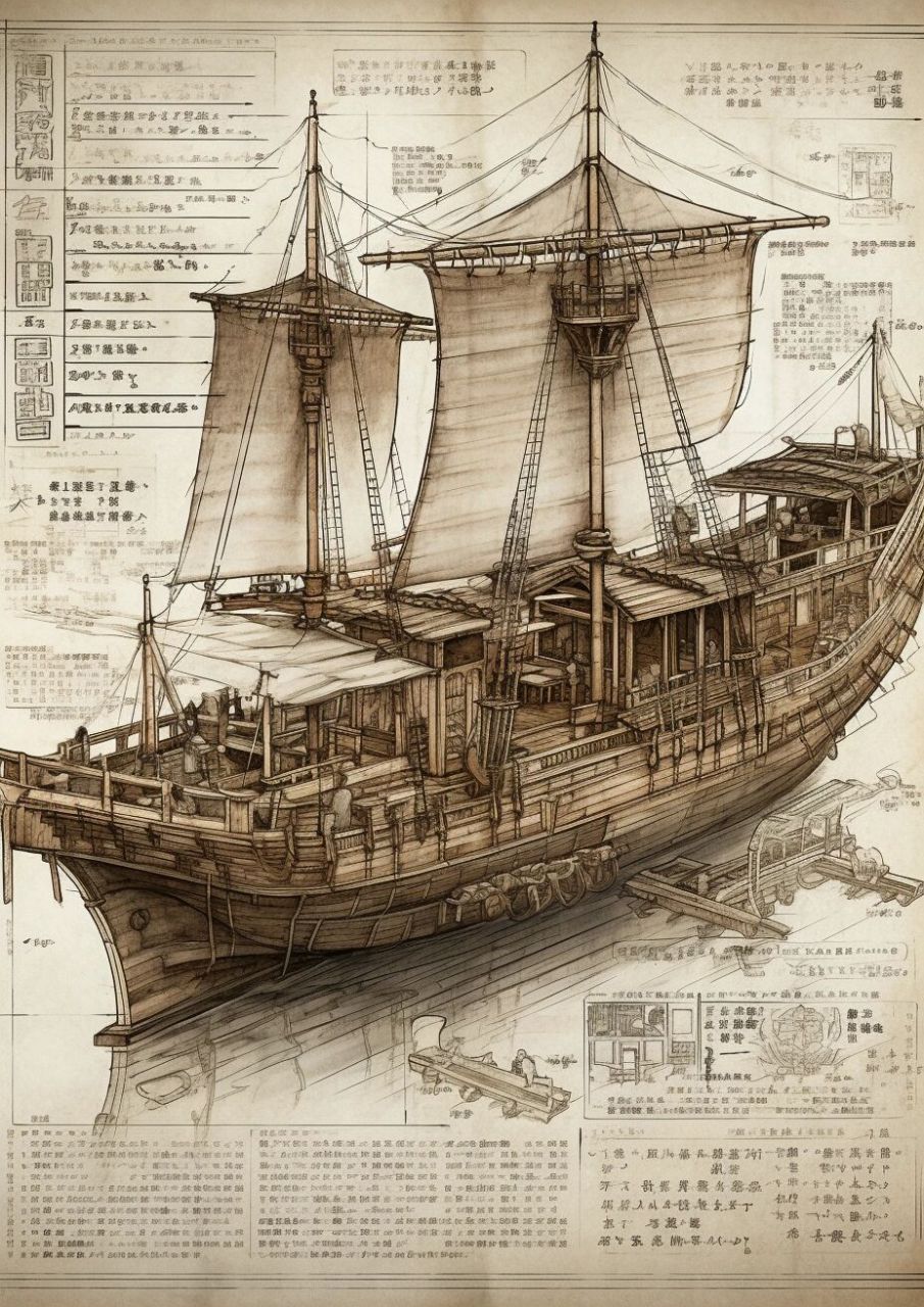 楼船,中国古代战船,因船高首宽,外观似楼,而得名