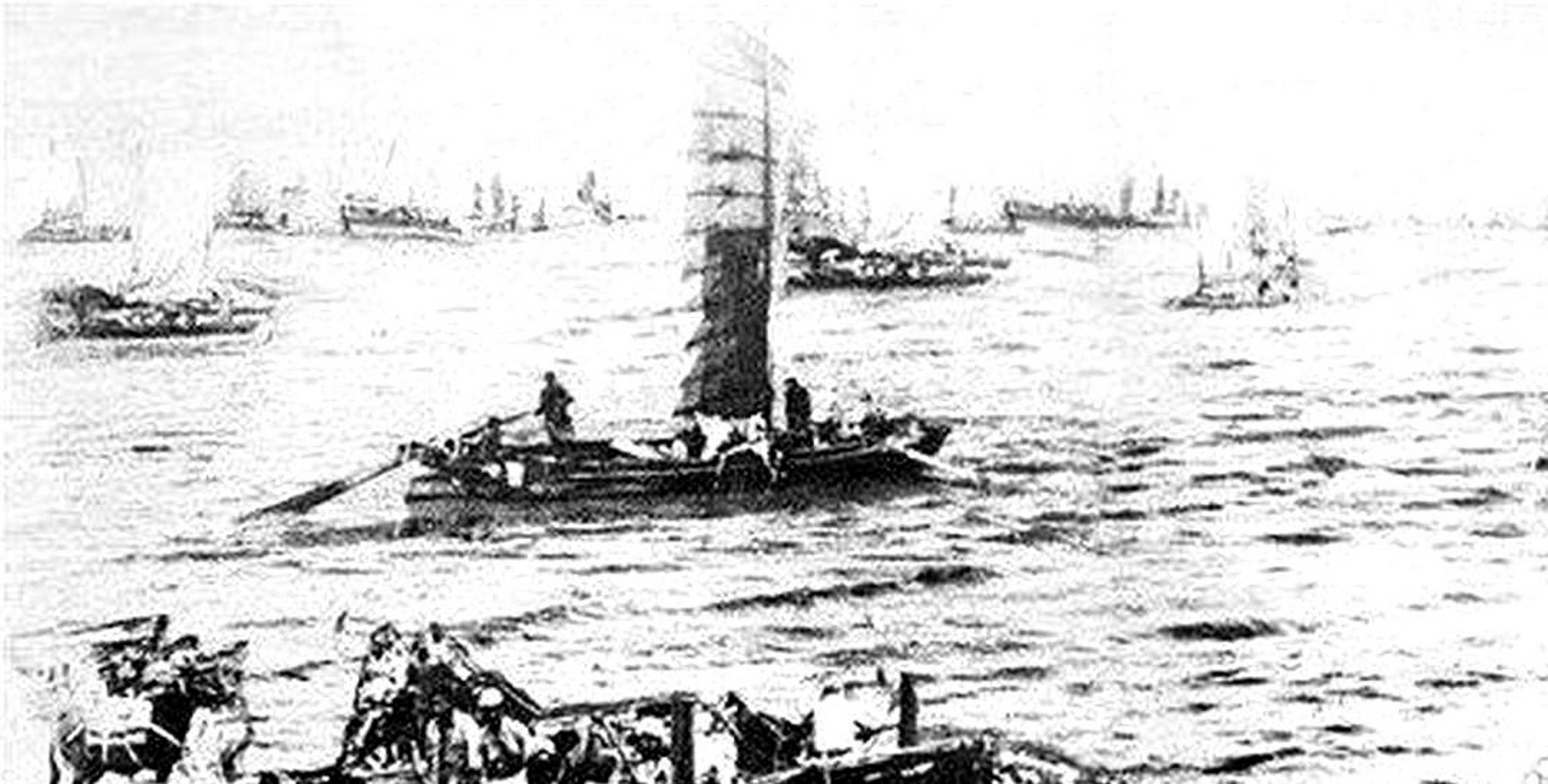 船工在渡江战役中发挥了至关重要的作用,为胜利做出了巨大贡献.