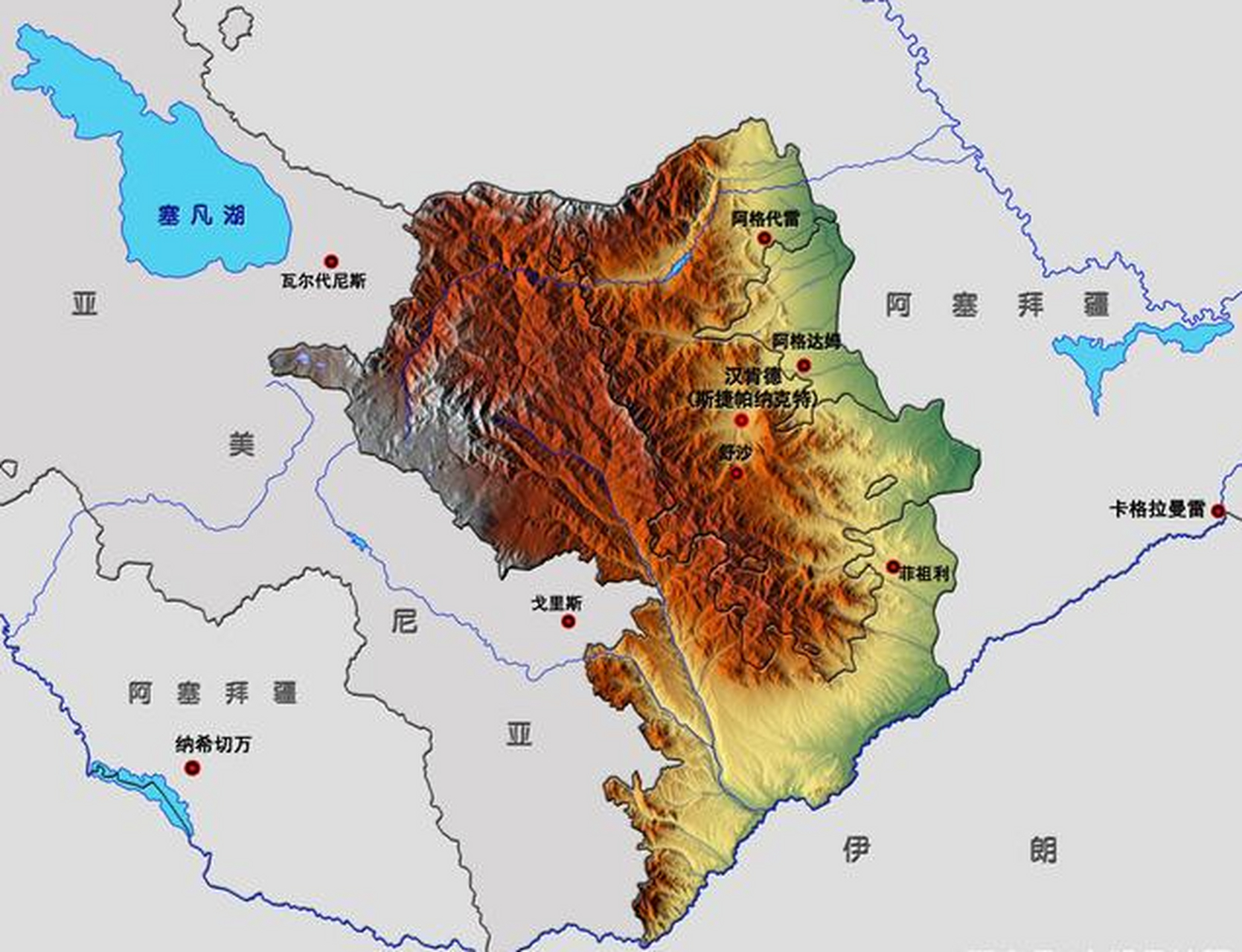 纳卡地区实际控制地图图片