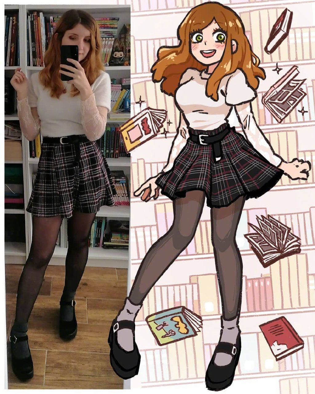 二次元和三次元的真实对比,看完才知道差距 #画师推荐# 画师绘制出二