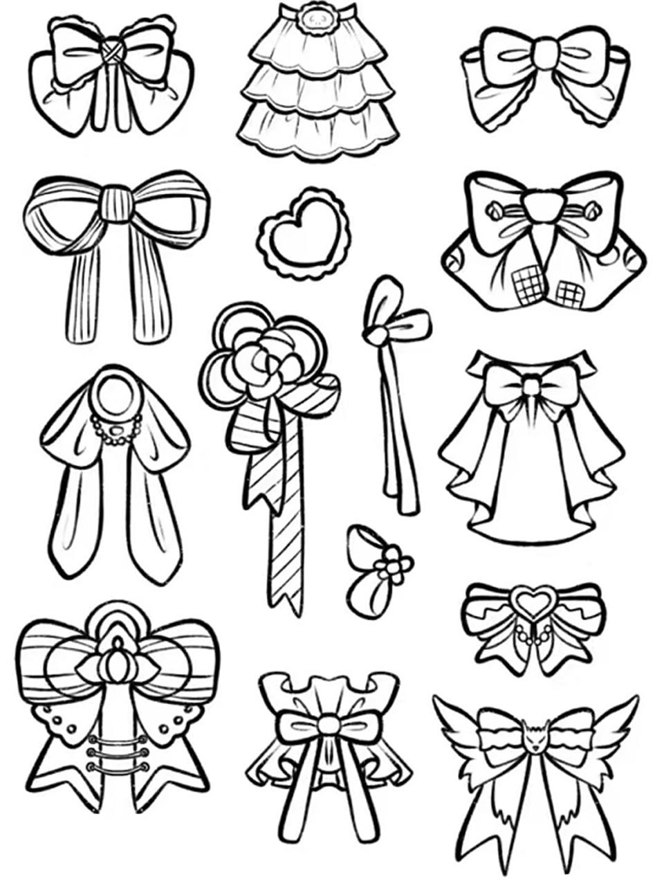 超全领结头饰临摹集合