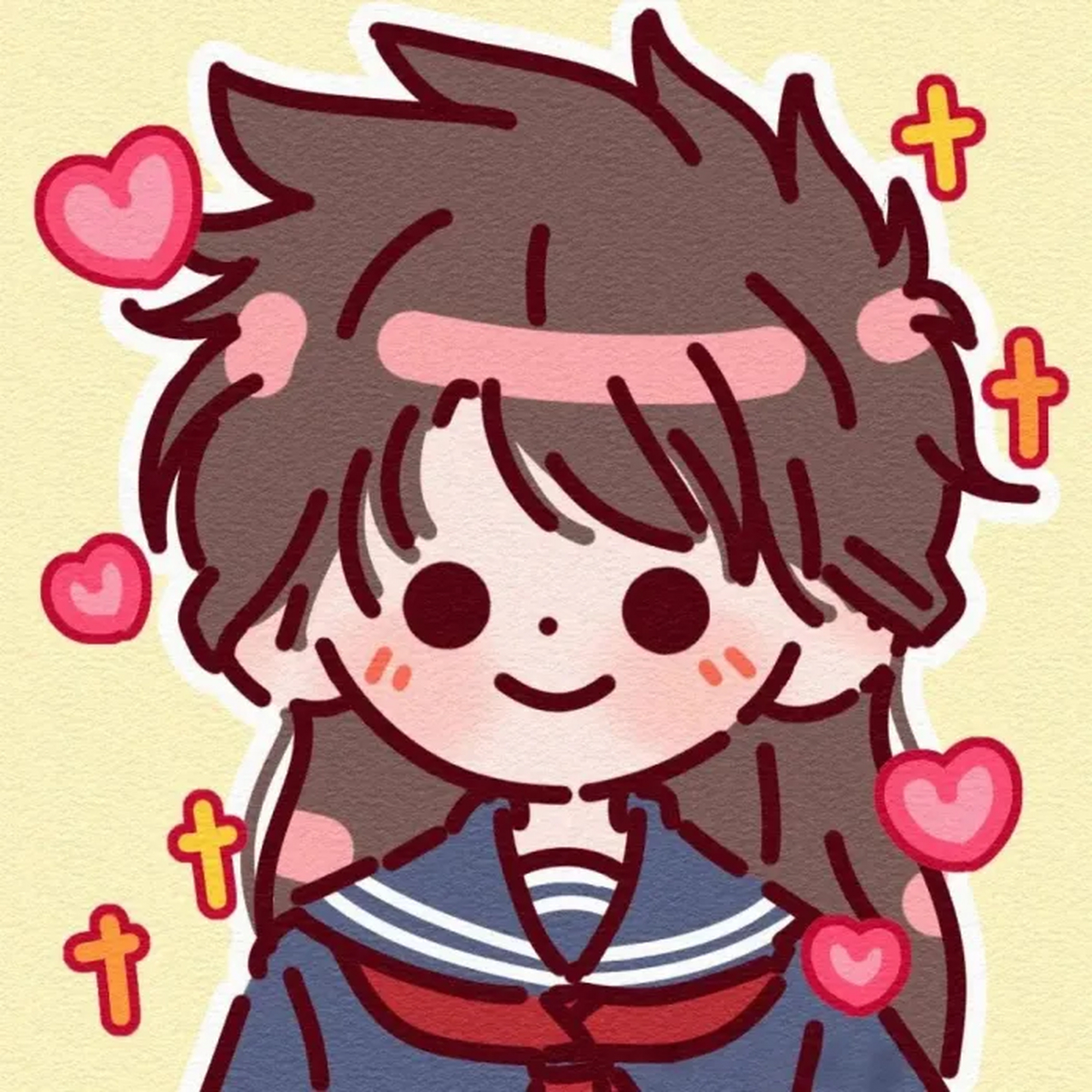 "扑灵扑灵"的爱心cp头像推荐,这种走可爱流的画风应该会有很多人喜欢