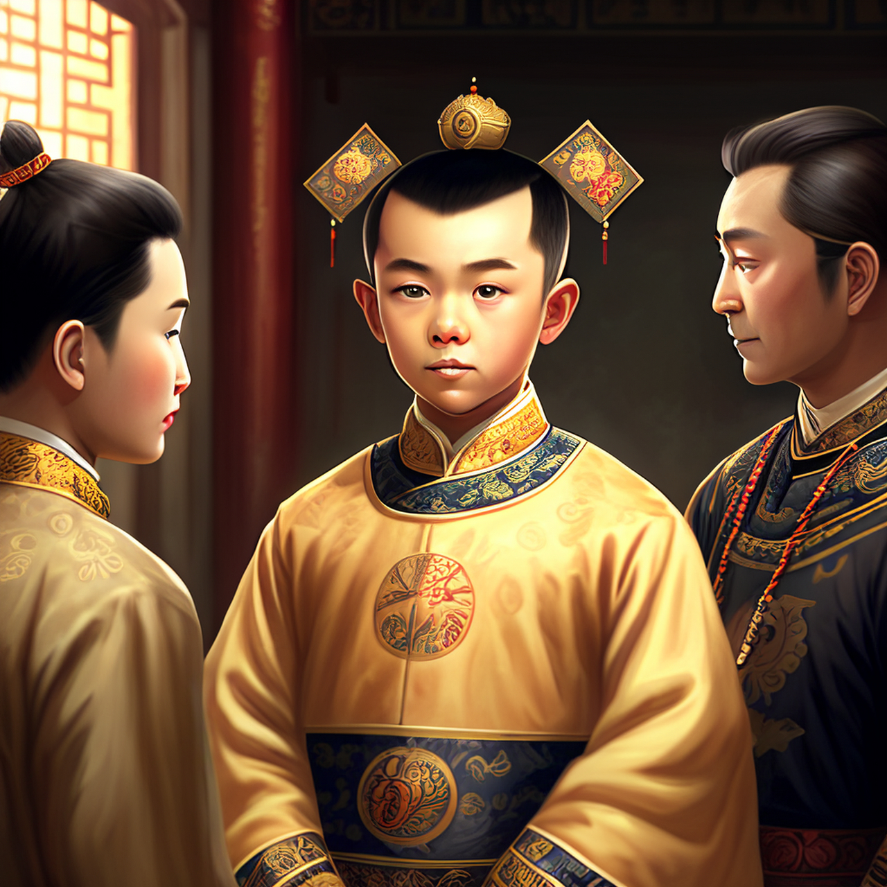 儿孙衮衮看新出,兄弟团团得晚成.闲静,生机,经典#百度ai绘图黑科技