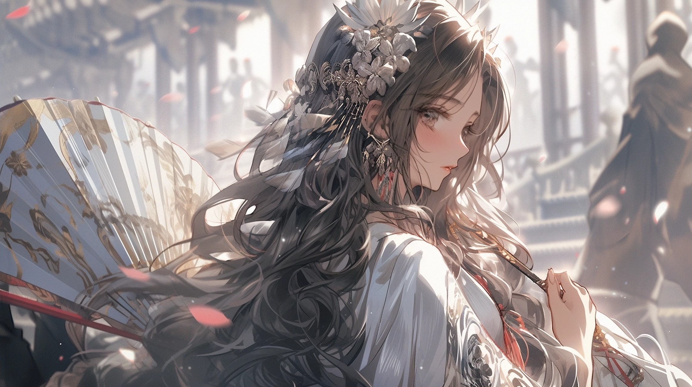 电脑壁纸# #图片分享# #古风# #汉服# 婀娜身姿曳长裙, 微笑盈盈倩影