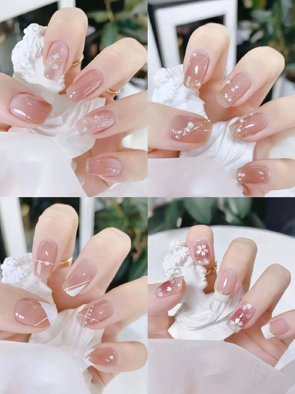 冰肌色美甲 冰透玉脂色～绝美呀.