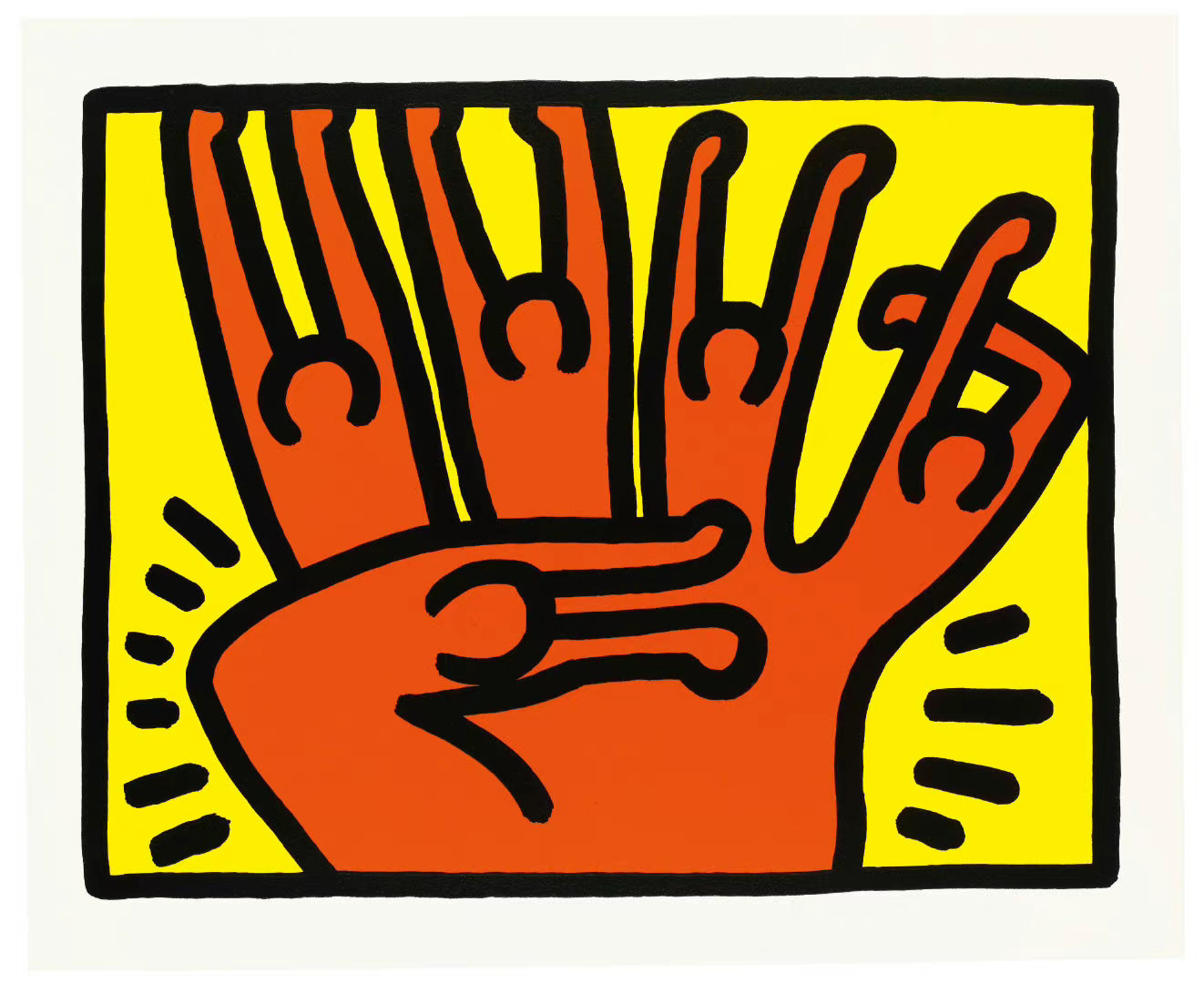 分享美国艺术家凯斯 · 哈林(keith haring)的一组作品.