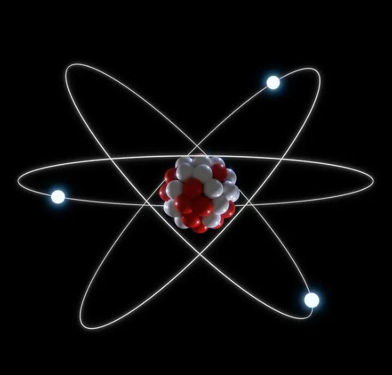 原子的内部几乎是虚空,因为原子由带正电的质子和带负电的电子组成