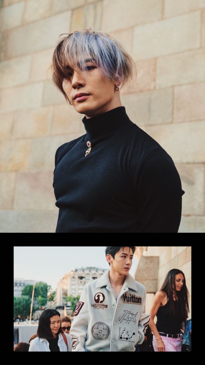 纽约时报镜头下在lv大秀的王嘉尔和白敬亭