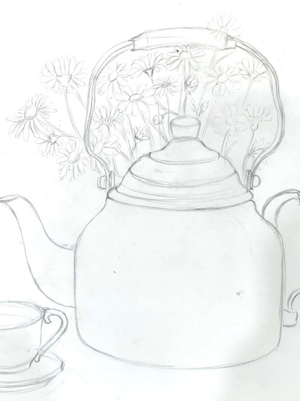 少儿美术静物茶壶  绘画主题:写生《静物茶壶》  适合年龄:8-10岁