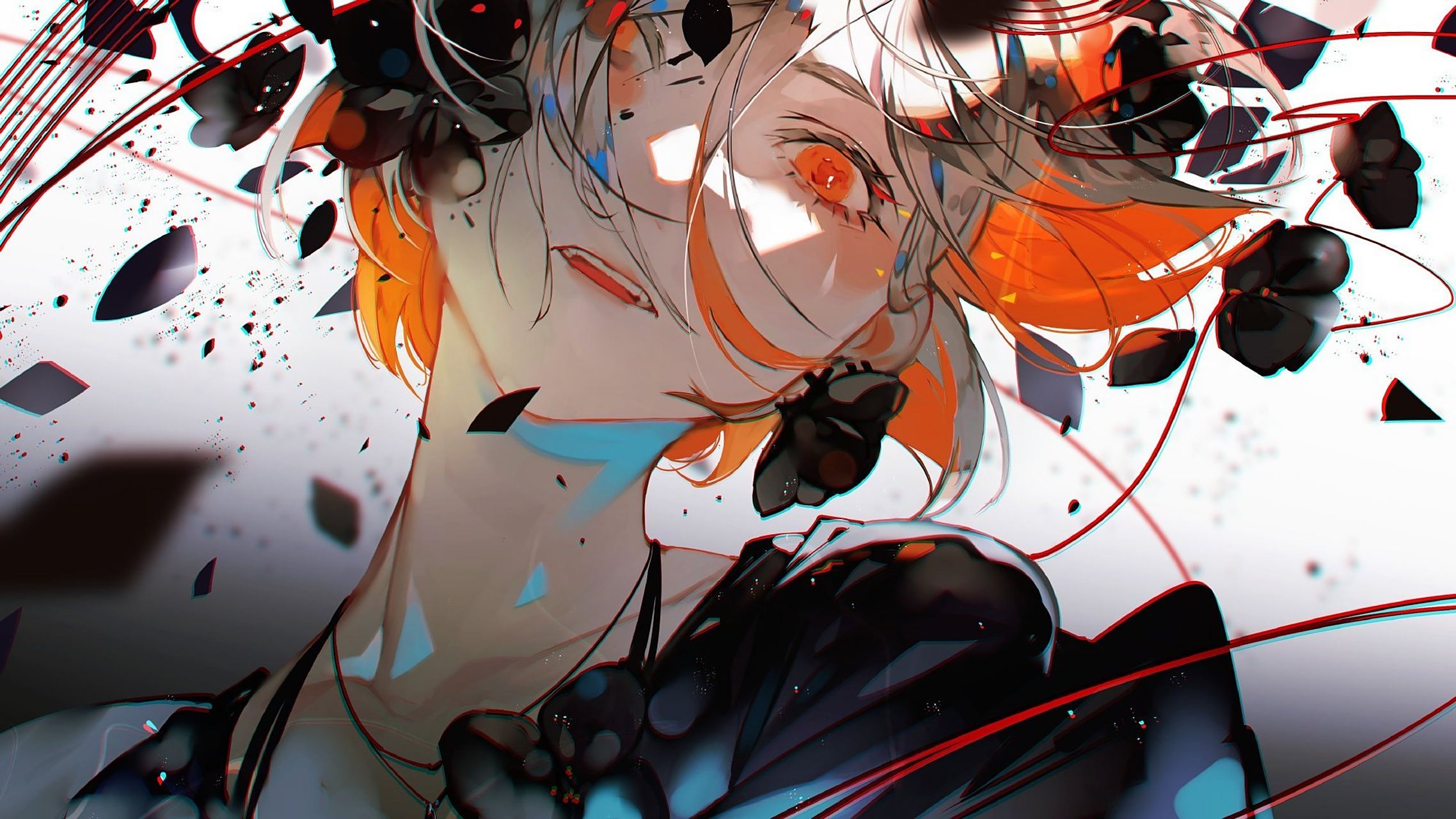 画师しょくむら(twi:syokumura)笔下的这一组唯美的颓废系人物插画