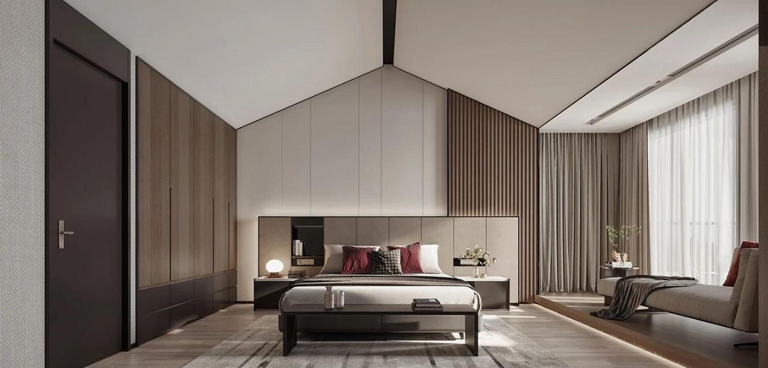 端庄高雅的新中式卧室! 新中式风格,它格调高雅,平和内敛,古朴端庄.