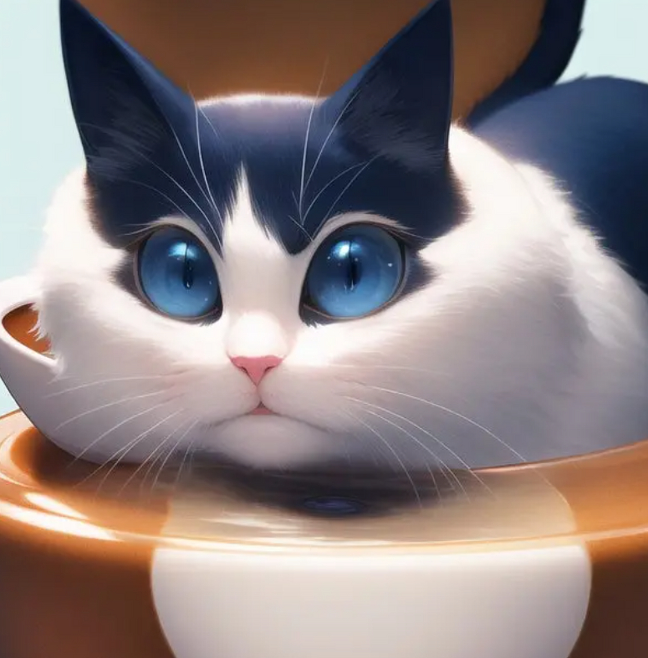 二次元小猫咪,卡哇伊!#猫咪# #可爱的小猫咪