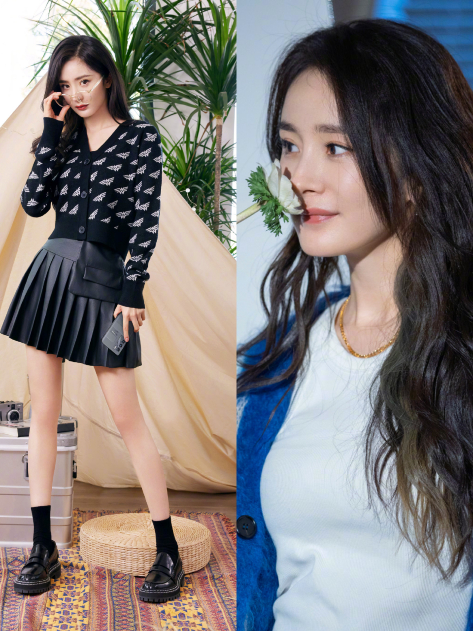 杨幂初秋针织毛衣穿搭 活力满分 说起杨幂大家都不会陌生,这个实力派