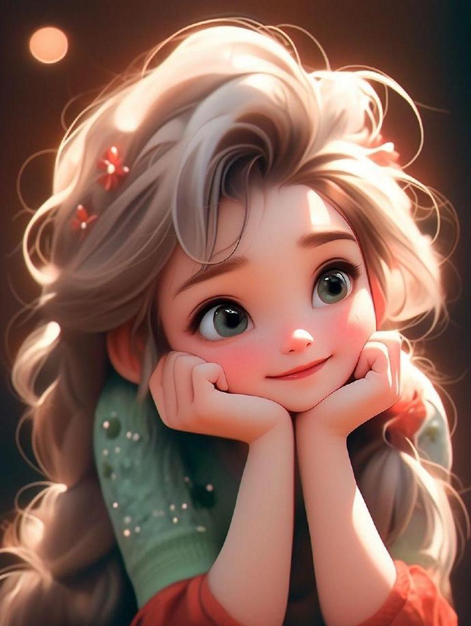 水灵灵大眼芭比公主可爱头像 676767 #九月动态激励计划# #ai