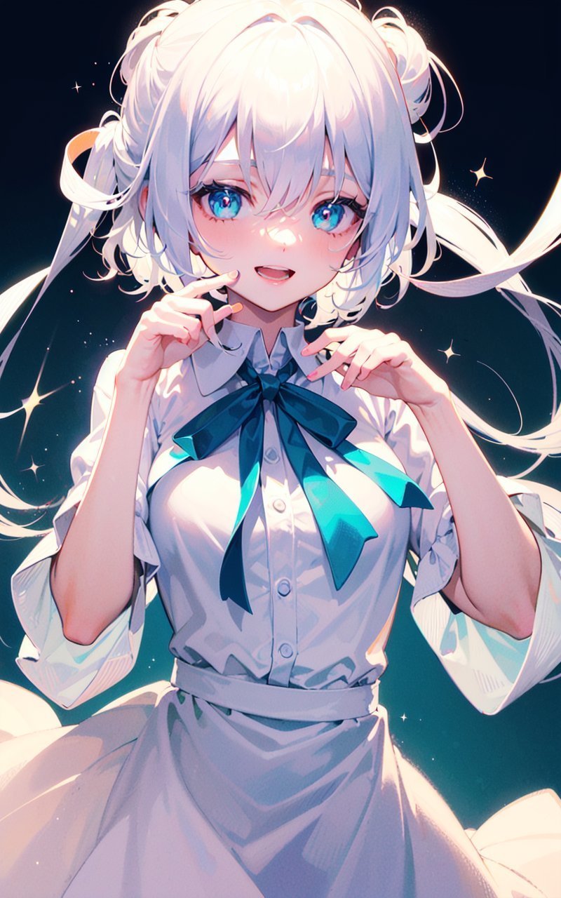 ai绘画# 可爱的银发少女 676767