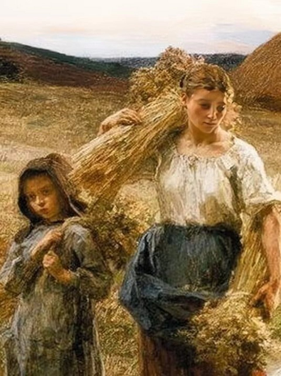 每天认识一幅名画—拾麦穗的女人  《拾麦穗的女人》是法国现实主义