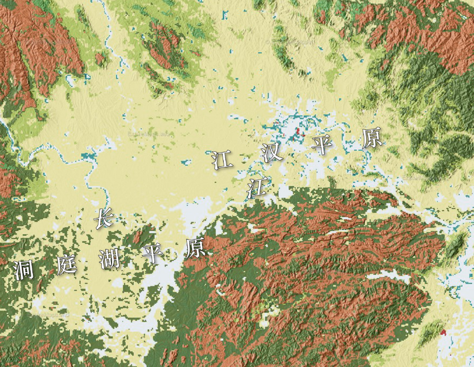长江中下游平原位置图图片