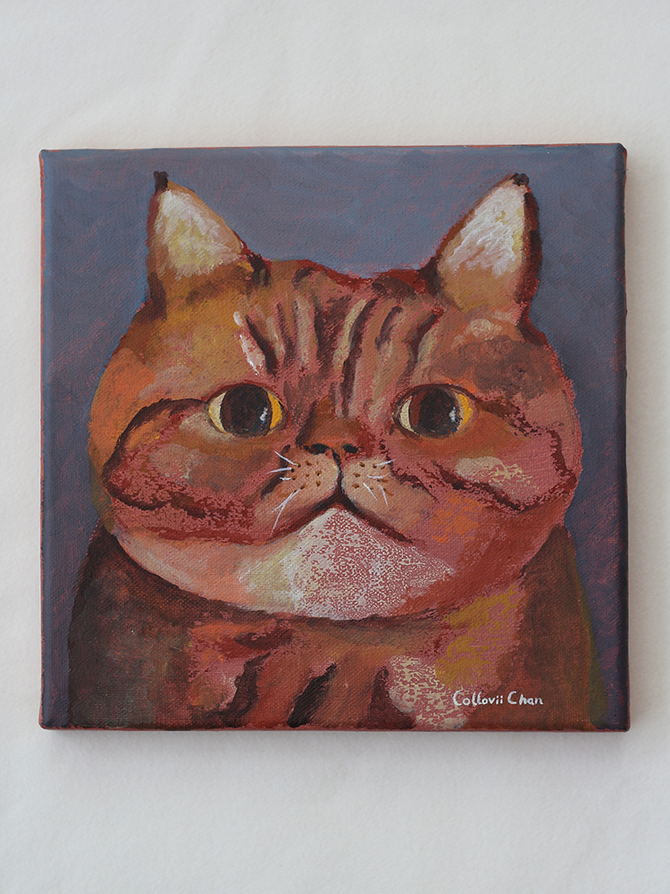 【02304270922】这幅猫我自己蛮喜欢的…… #油画# #丙烯画# #猫# #画