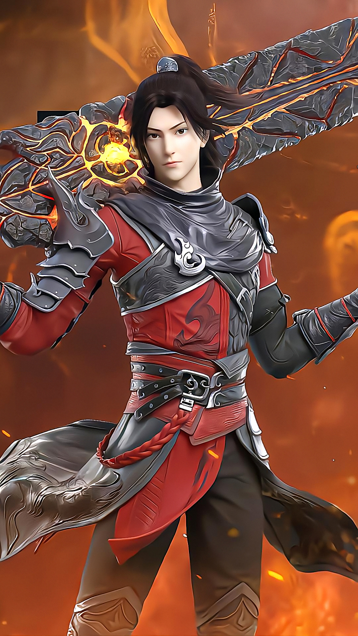 动漫壁纸|《斗破苍穹》国漫男神萧炎高清手机壁纸[鼓掌]#经典动漫