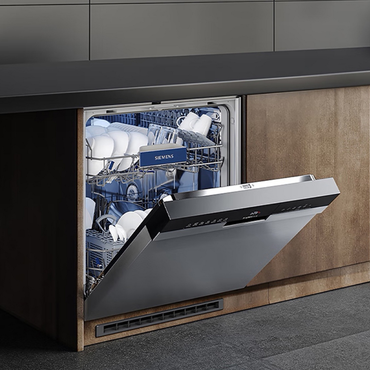 西门子(siemens) 14套全能舱洗碗机嵌入式  精准涡流洗 智能抽湿烘干