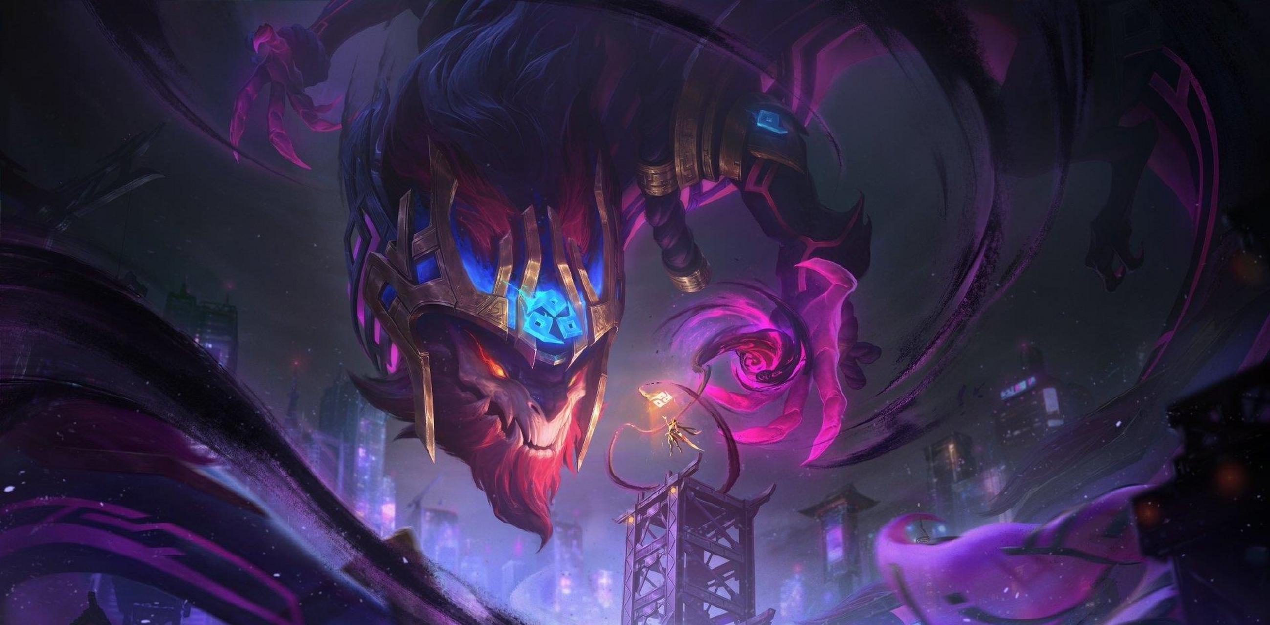 英雄联盟墨之影皮肤# 系列新增原画  永恩 龙王  #英雄联盟# #2023