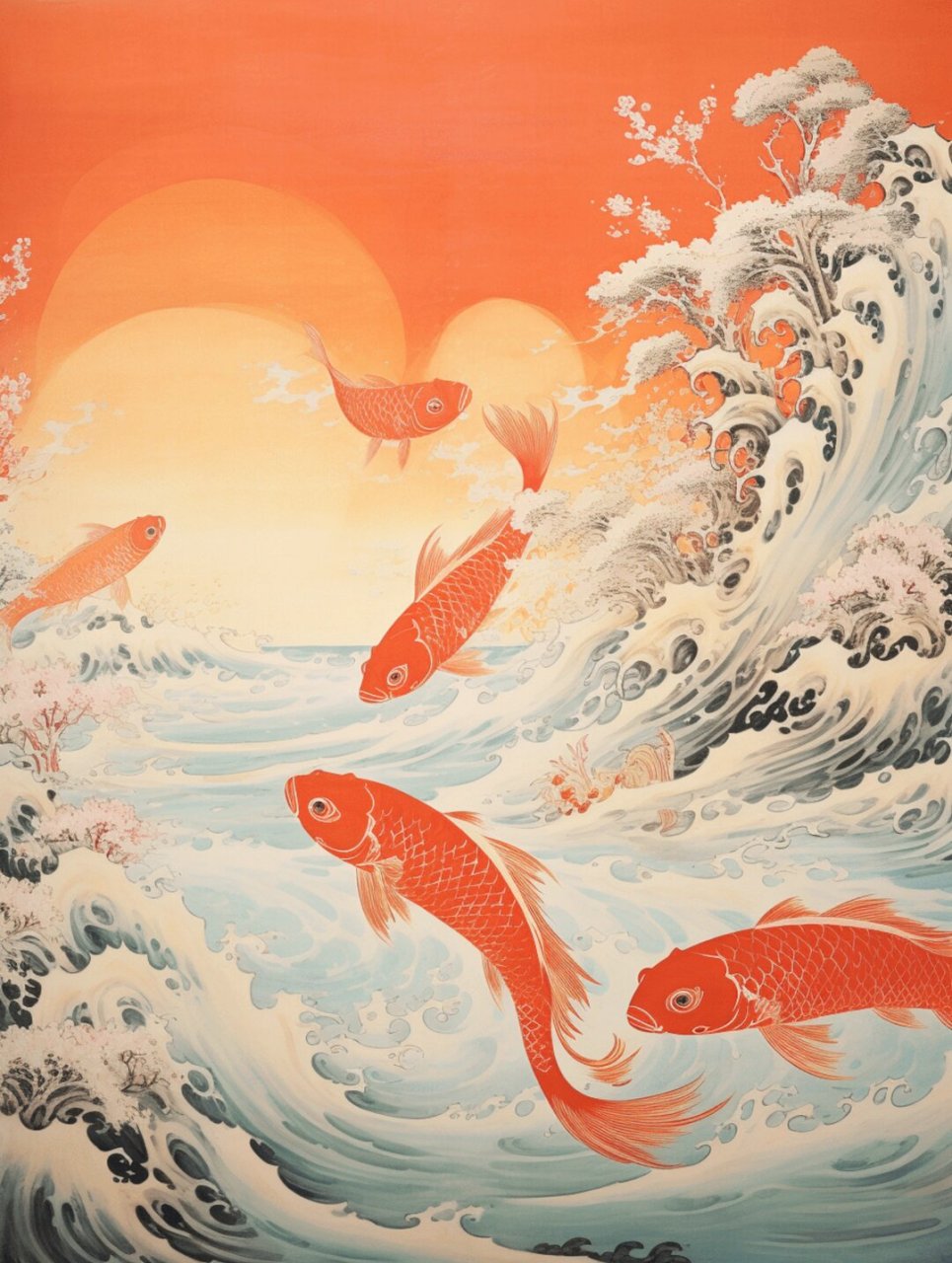 如鱼得水-财运亨通  在中国文化中,鲤鱼被视为一种吉祥的象征,代表着