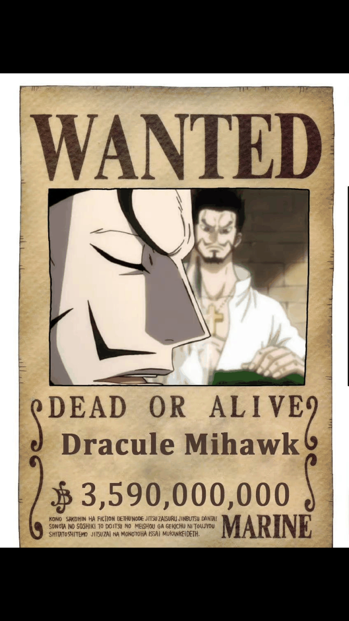 gif创作人#  海贼王1058话情报:悬赏金出来了,鹰眼是35.