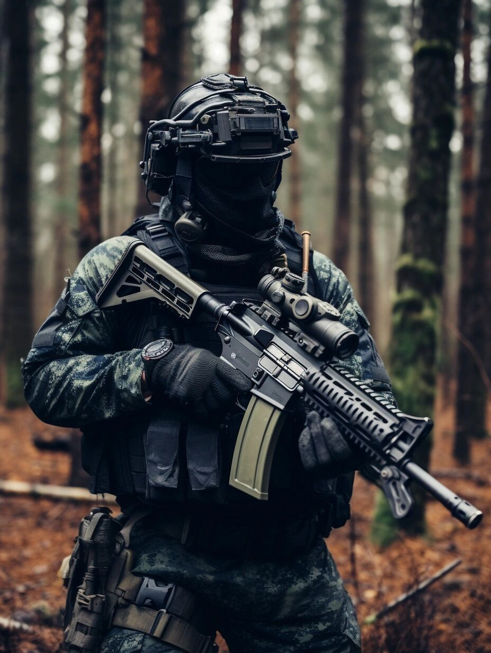 全副武装的雇佣兵造型