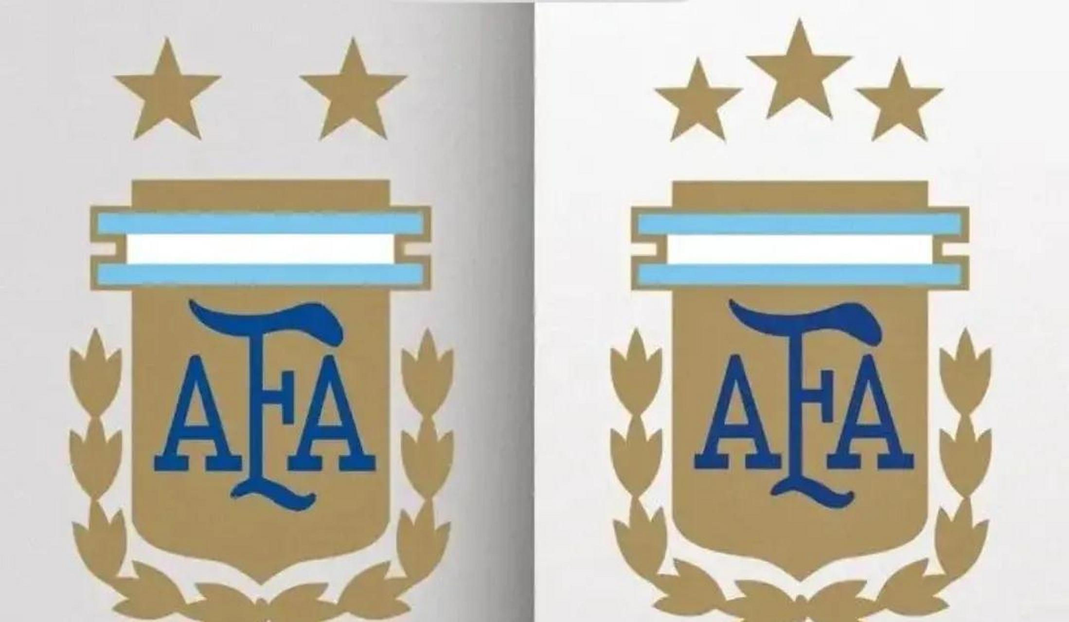 突然发现夺冠后的阿根廷队徽,和其他球队不太一样!