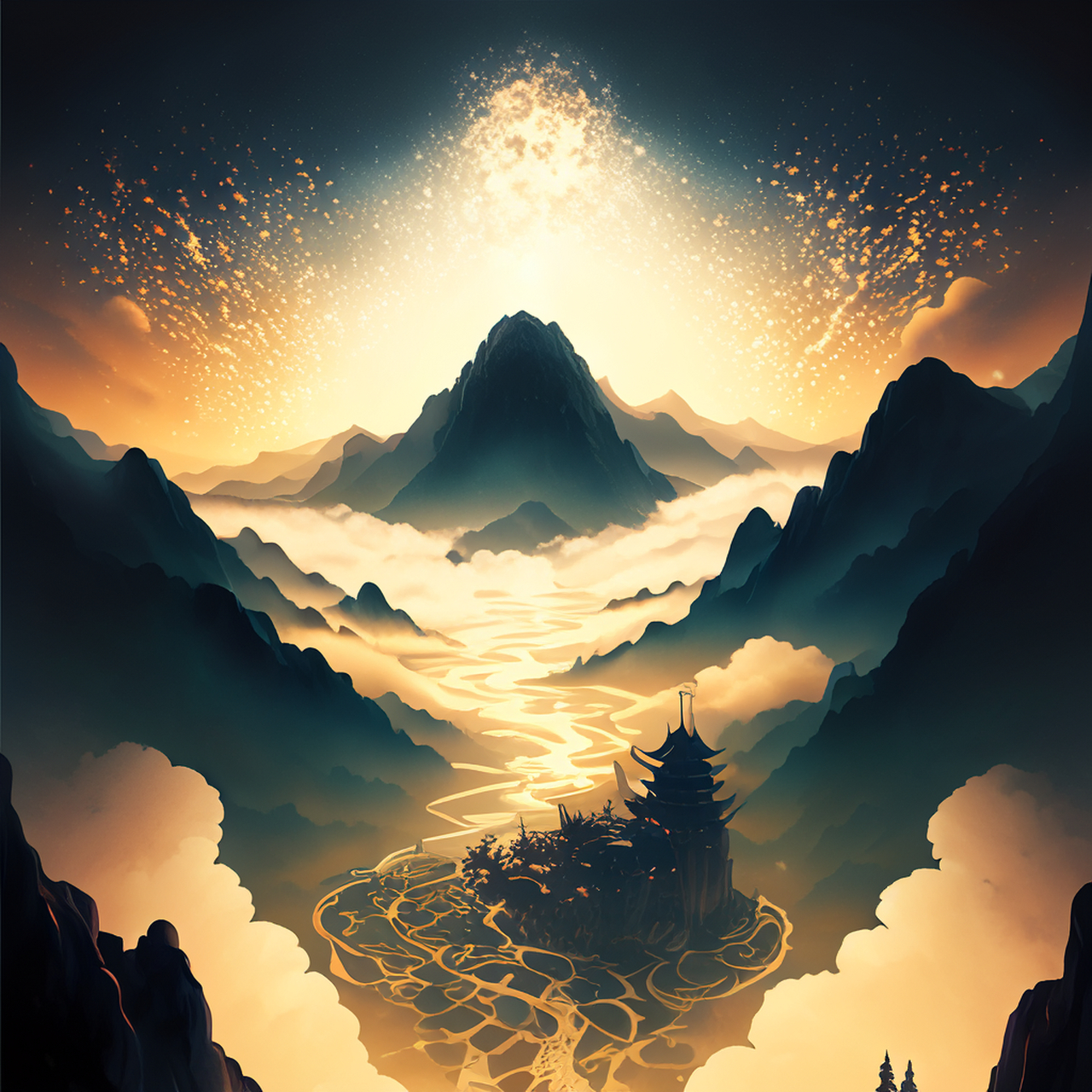 百度ai绘图黑科技#壁纸,微视图,古风绘画,中国风,描绘古诗词,古典 ..