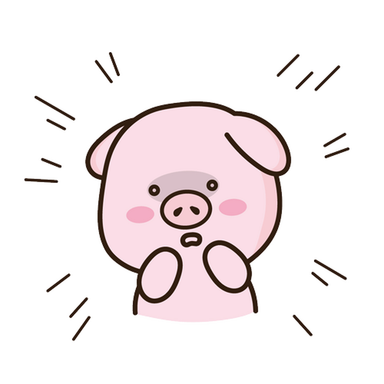 line表情包丨粉色小猪表情包