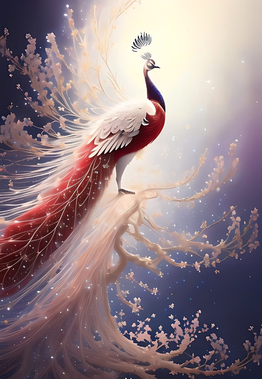 孔雀是一种美丽的鸟类,它的展翅翱翔,让人不禁为之惊叹.