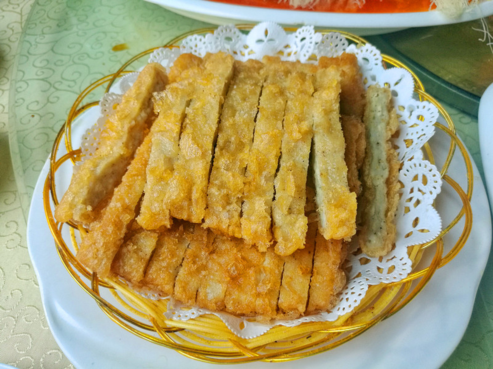 酥皮豆腐,用油炸过的豆腐,酥脆香软,很好吃#3时3餐21天打卡##我是美食