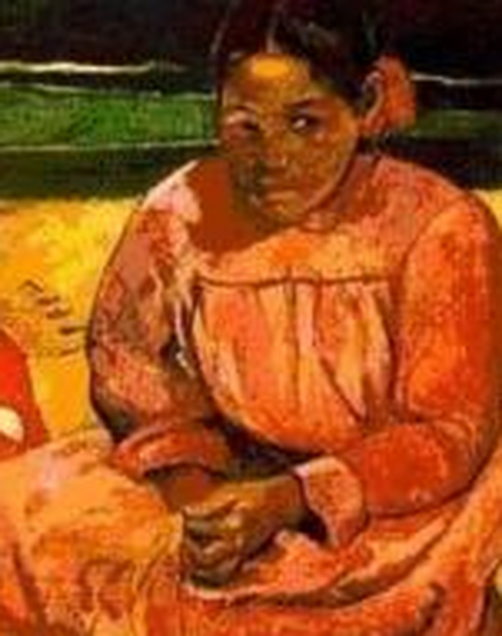 欣赏高更的作品《塔希提少女 1891年保尔·高更定居到西太平洋法属