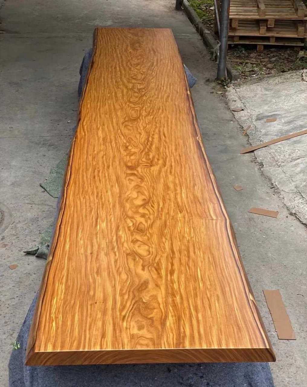 自然光拍摄万木之王非洲柚木整板自然边5.