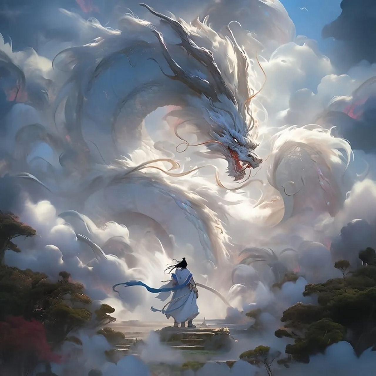 国风插画精美古风头像|"龙的传说"