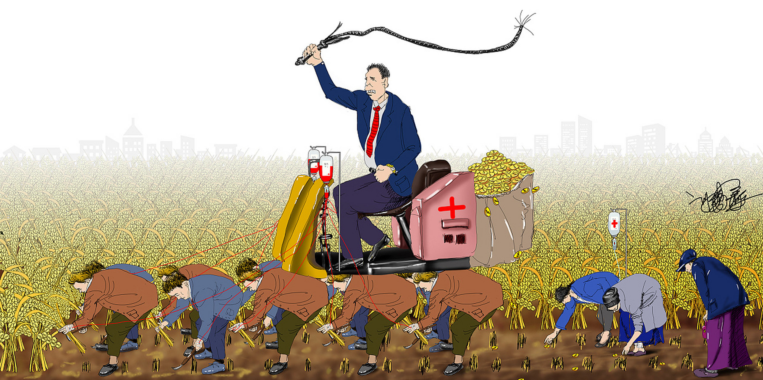 这和小时候看美国资本家宁愿将牛奶到河里也不能低