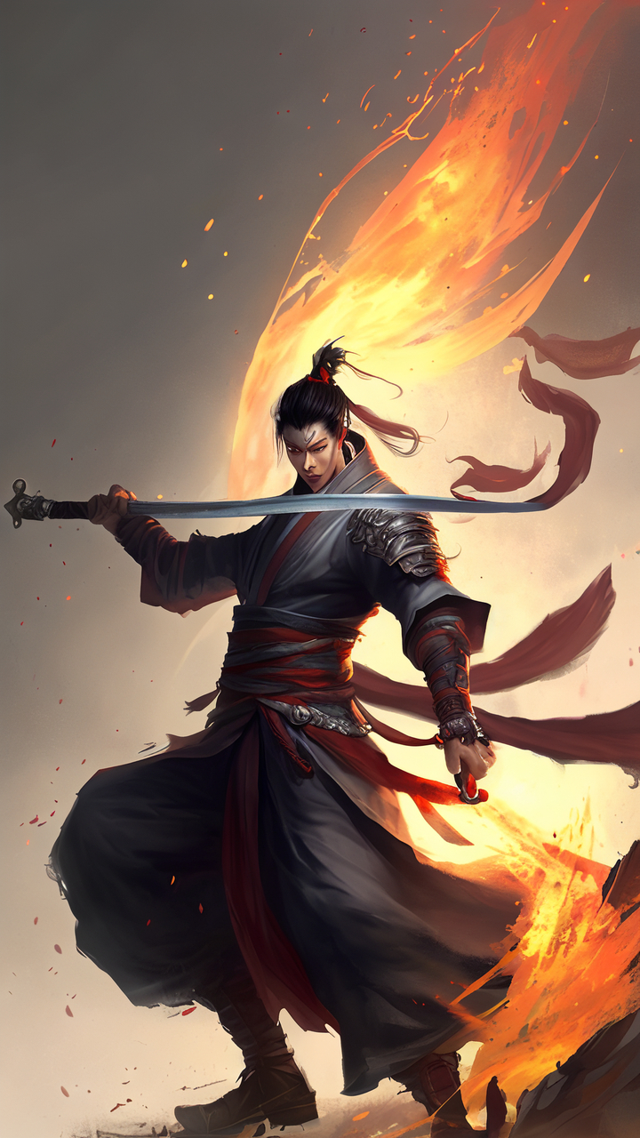 ai绘画# #ai二次元绘画# 挥剑斩灭举世恶敌,以无敌之姿横扫天地#乐享