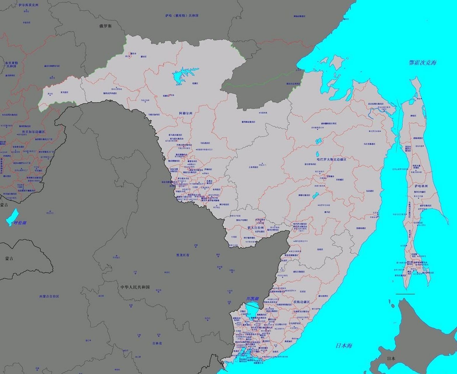 俄罗斯远东地区.中国曾经的东北,面积621平方公里,人口629万人.