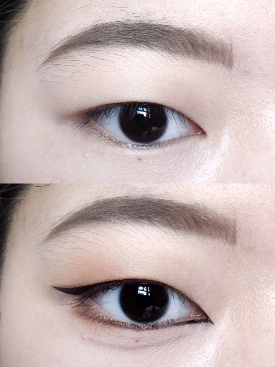 单眼皮快来学姜涩琪这个超干净的清冷感眼妆 姐妹们,姜涩琪这个眼妆真