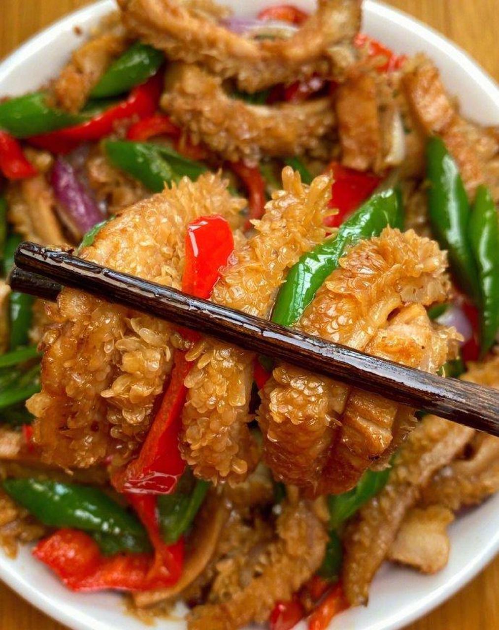 家常菜|超级香的青椒炒毛肚[饞嘴]