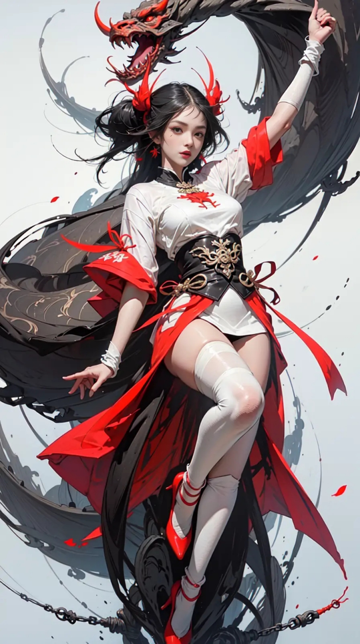 武侠赢天下 白衣版ai绘画