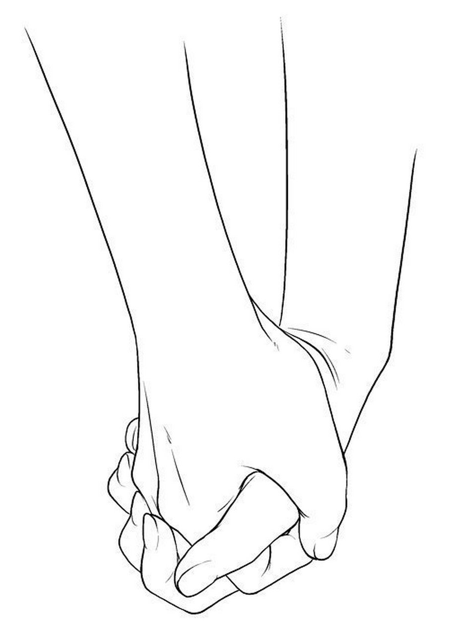 各种牵手动作绘画参考 学起来!