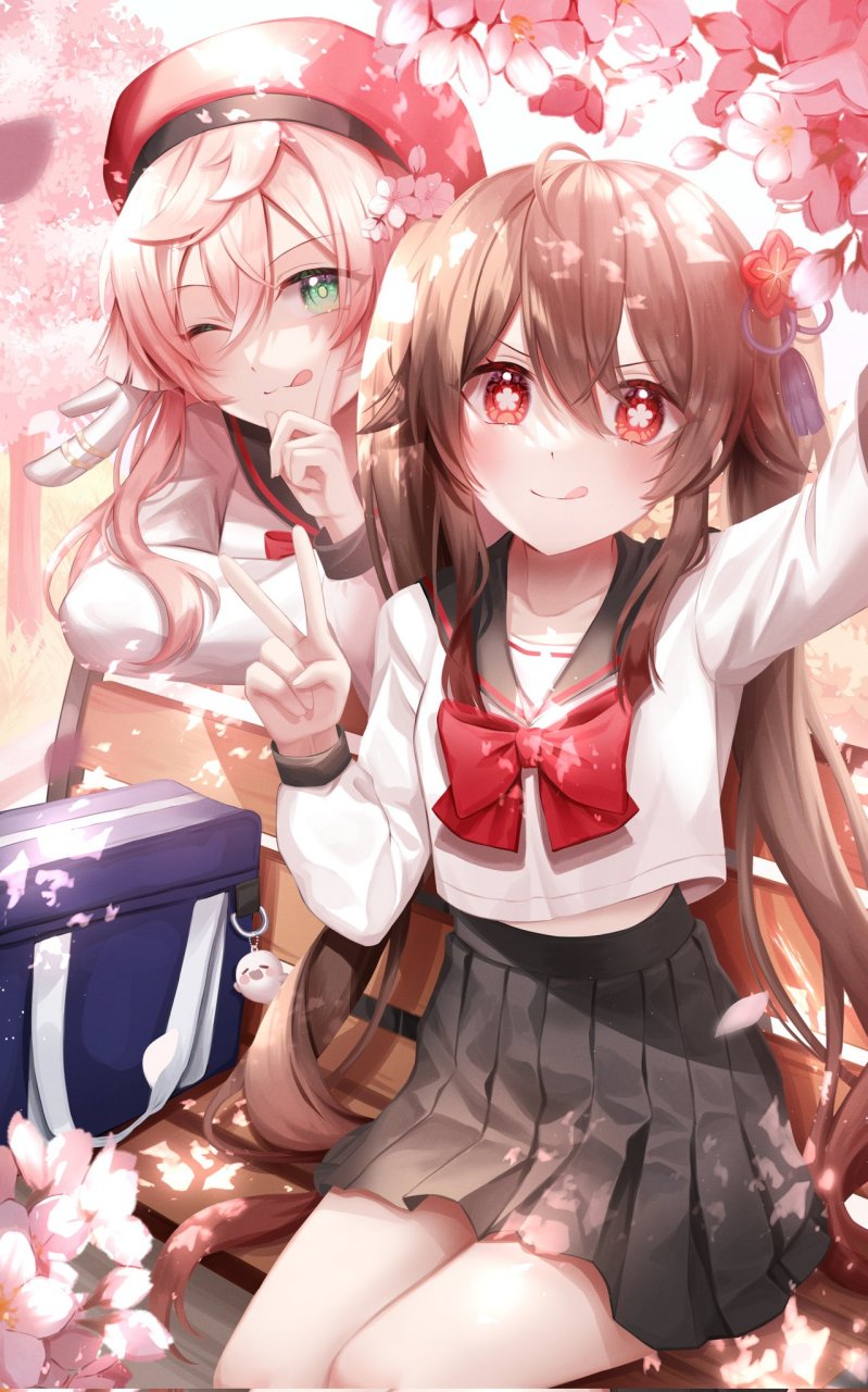 放课后的胡桃烟绯 画师:momyong