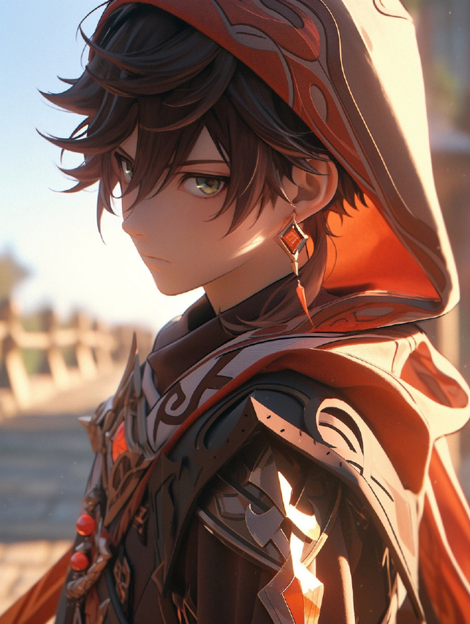 原神 岩王帝君:摩拉克斯 #插画