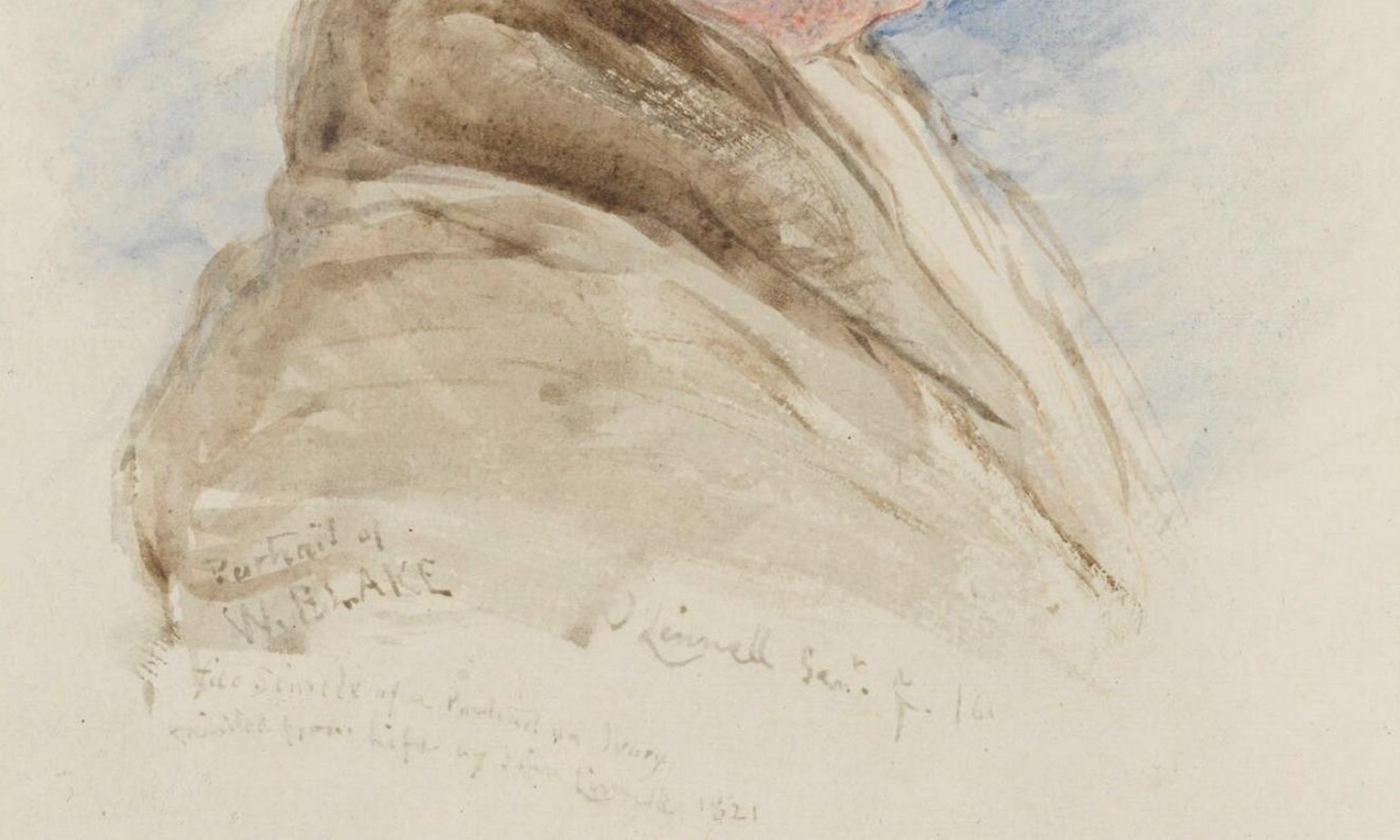 水彩画《威廉·布莱克》  画家:约翰·林内尔(john linnell,1792-1882